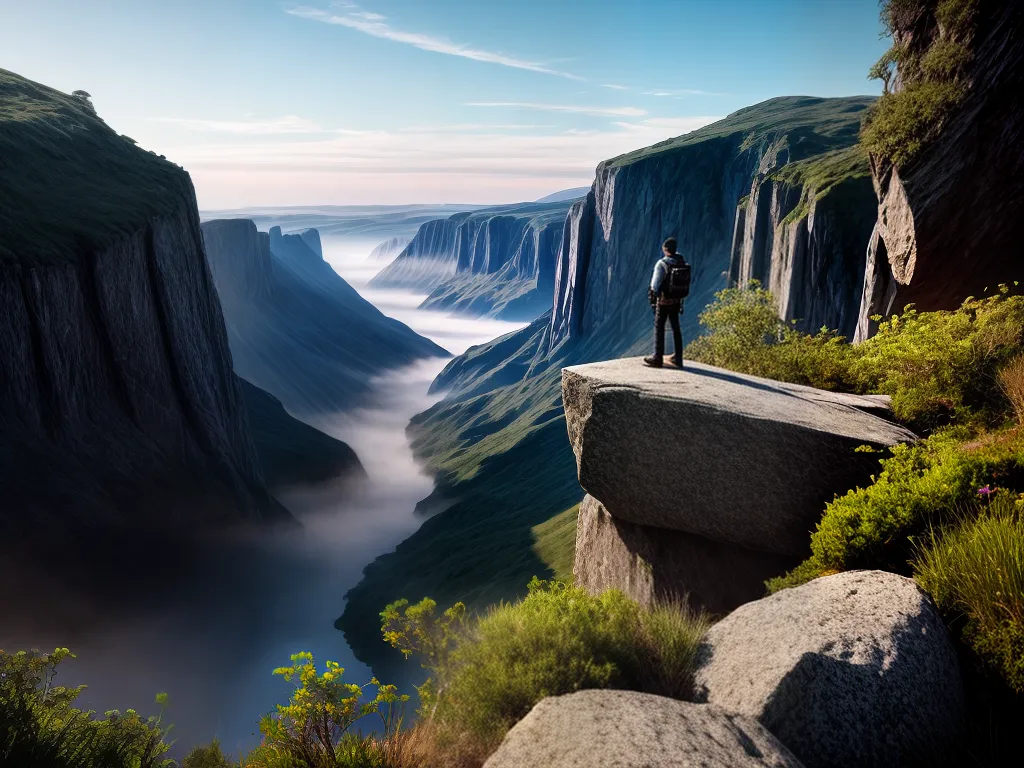 Fotos sonhador desvendando paisagem misteriosa