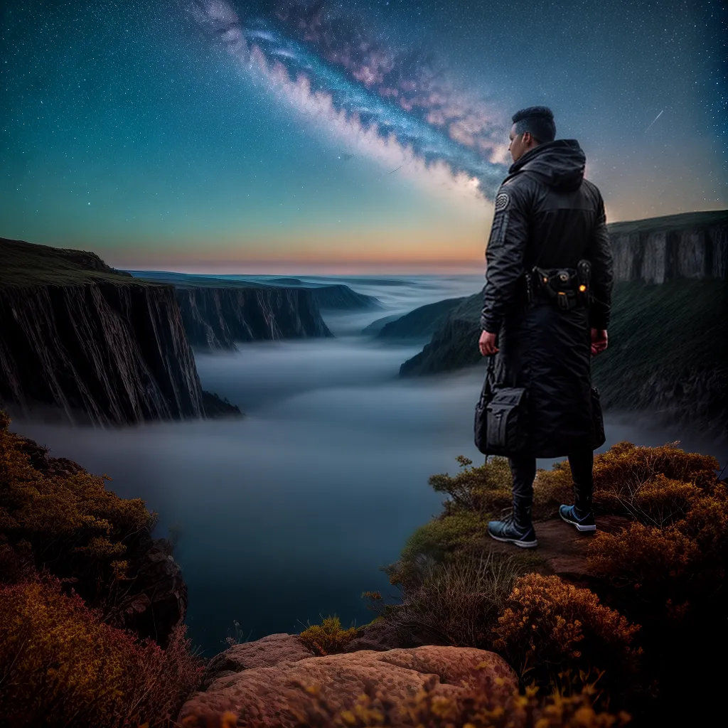 Fotos sonhador estrelas abismo misterio