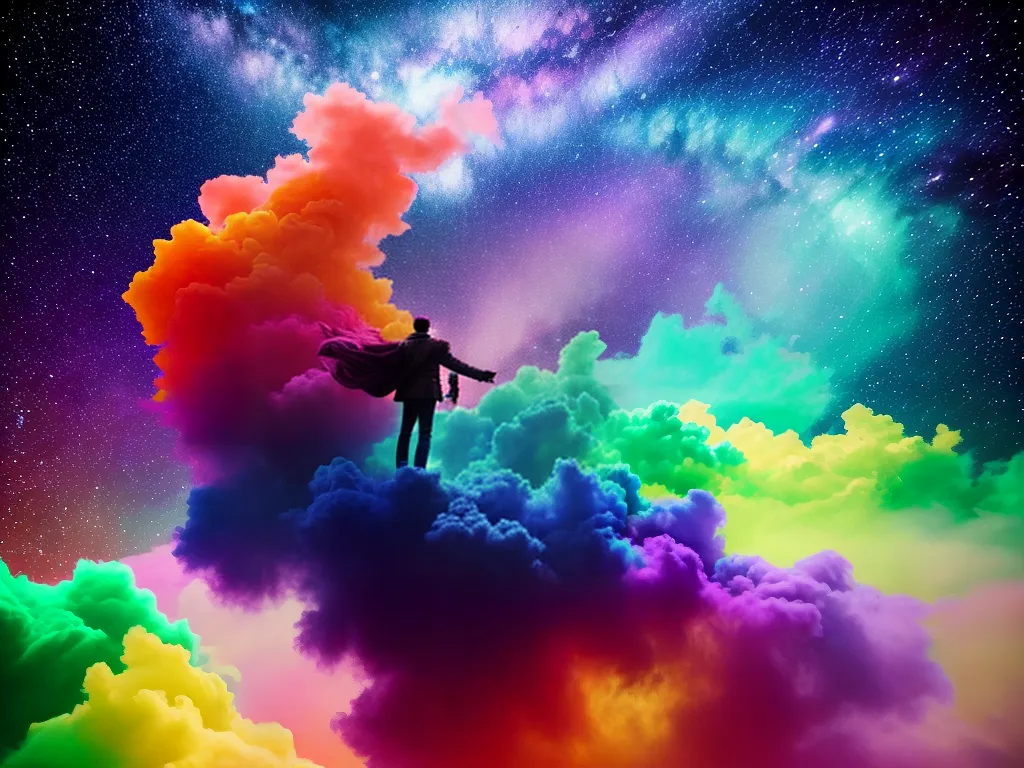 Sonhador Visionário: Descubra o significado dos seus sonhos mais profundos. 2 Fotos sonhador estrelas nuvem colorida