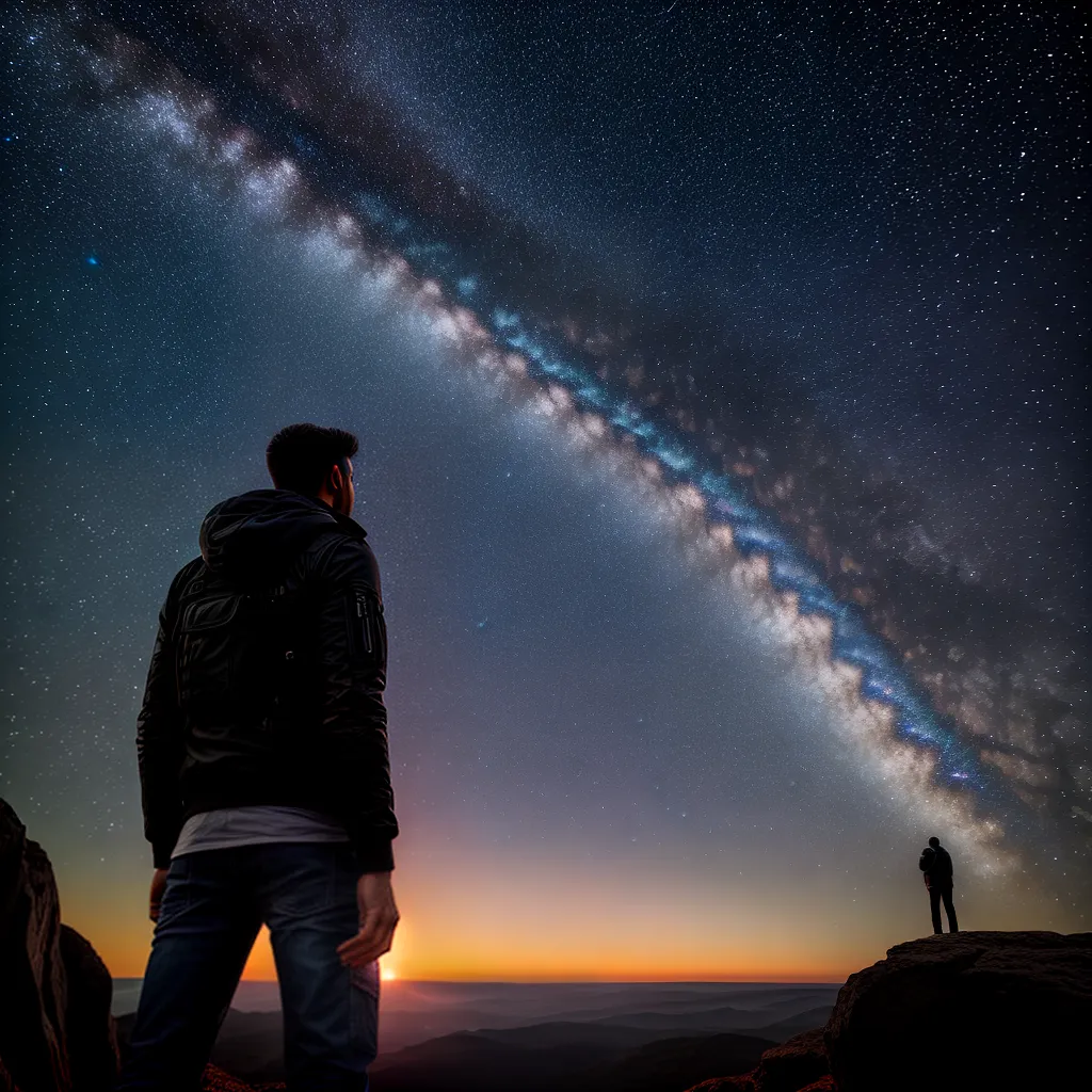 A Surpreendente Jornada de Autoconhecimento pelos Sonhos 2 Fotos sonhador estrelas silhueta desfiladeiro