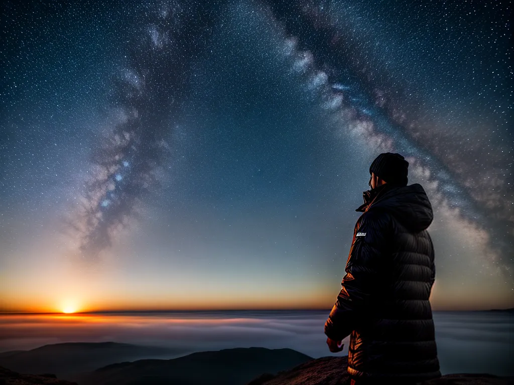 Fotos sonhador paisagem estrelas lua
