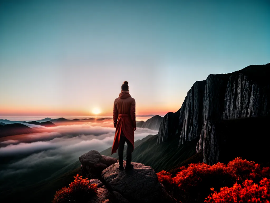 sonhos e desvende seus mistérios mais profundos. 6 Fotos sonhador por do sol montanha 12