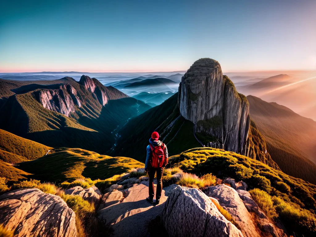 Sonhador Visionário: Descubra o significado dos seus sonhos mais profundos. 3 Fotos sonhador por do sol pico montanha