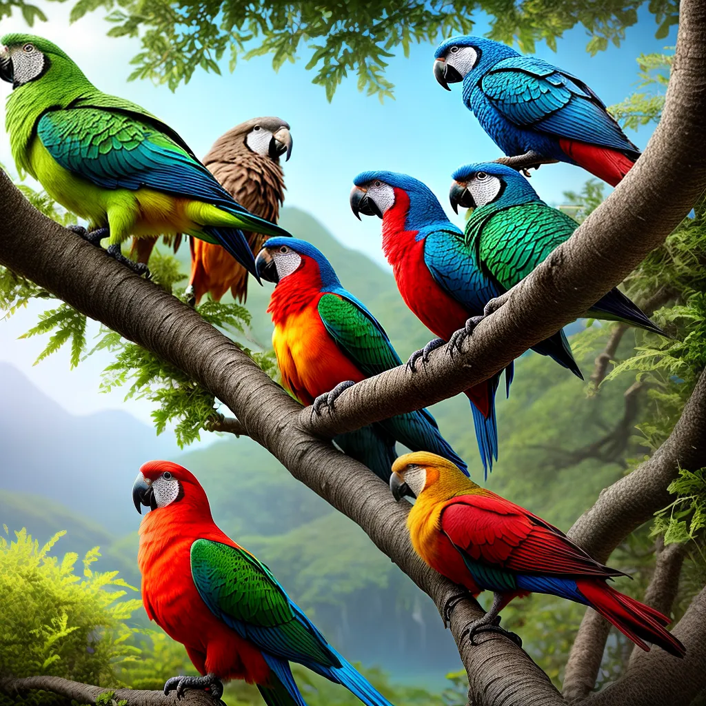 Fotos sonho animais coloridos natureza