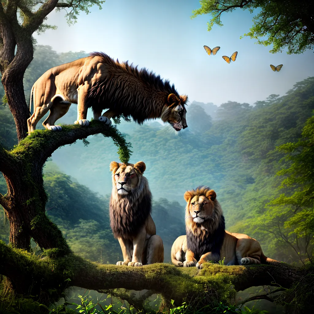 Fotos sonho animais leao coruja veado borboletas