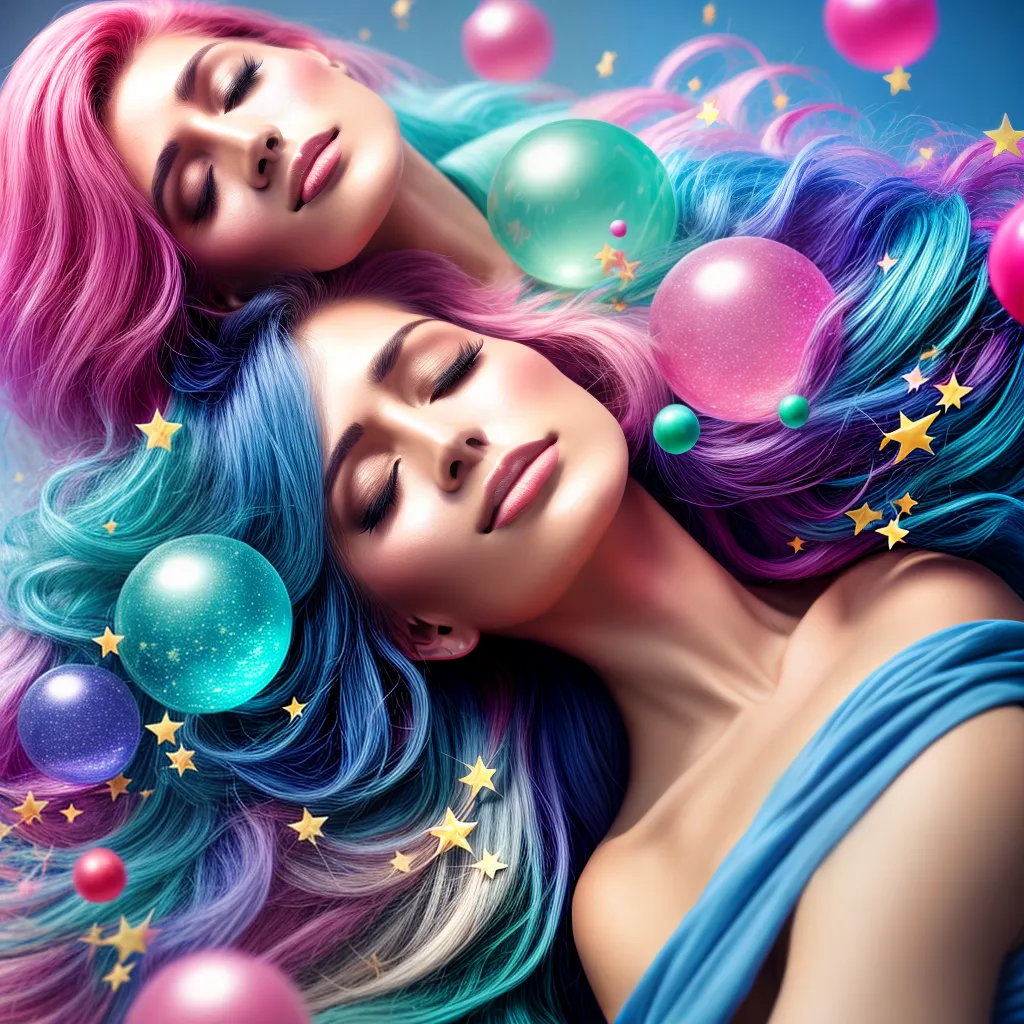 Fotos sonho colorido bolhas surreal