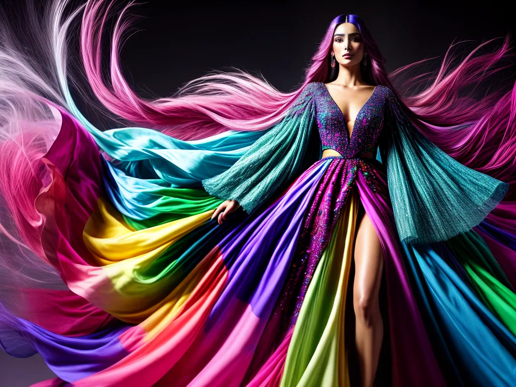 Fotos sonho colorido figura misteriosa moda