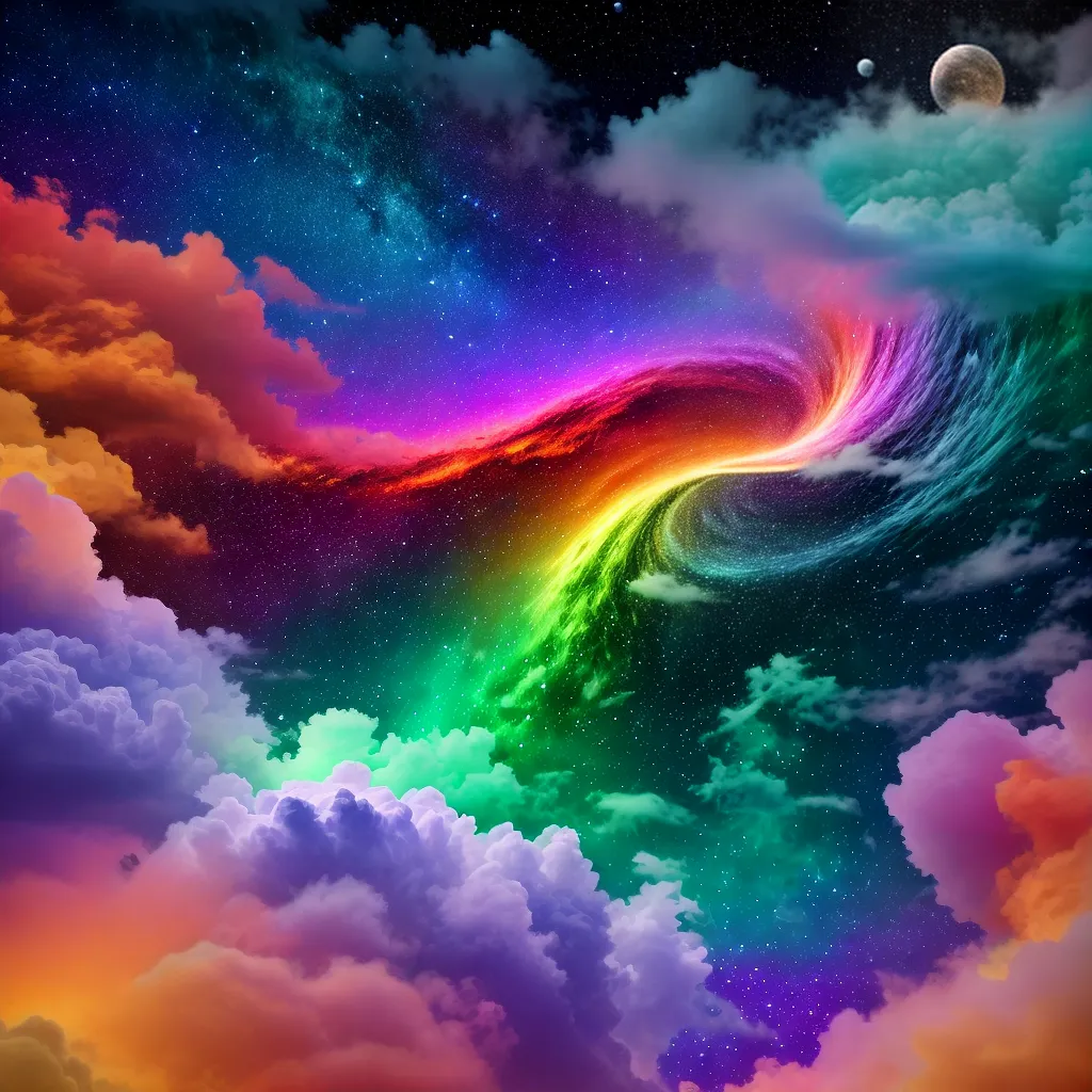 Fotos sonho colorido nuvem ilustracao