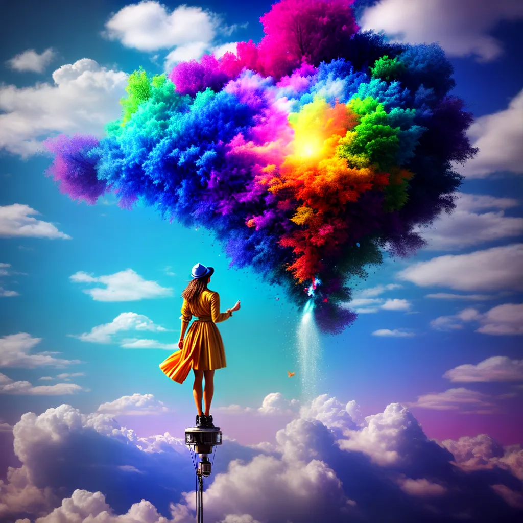 Individualidade dos Sonhos: Interprete as Mensagens do seu Subconsciente 5 Fotos sonho colorido pessoa nuvem