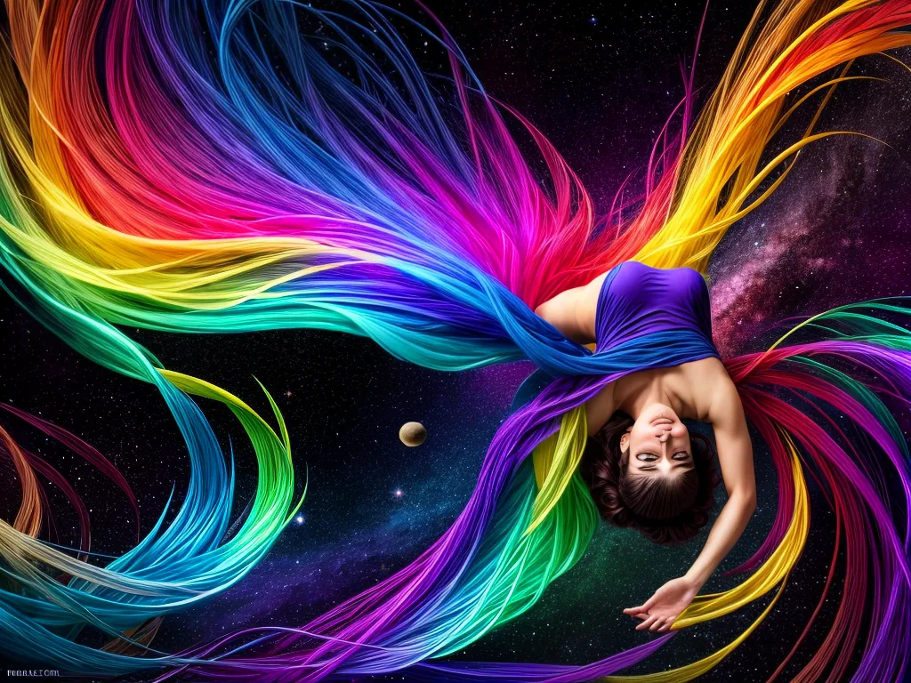Fotos sonho cosmico pintura colorida