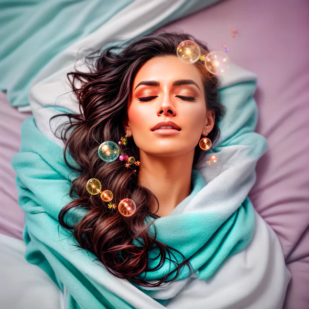 Fotos sonho dormir bolhas coloridas 2