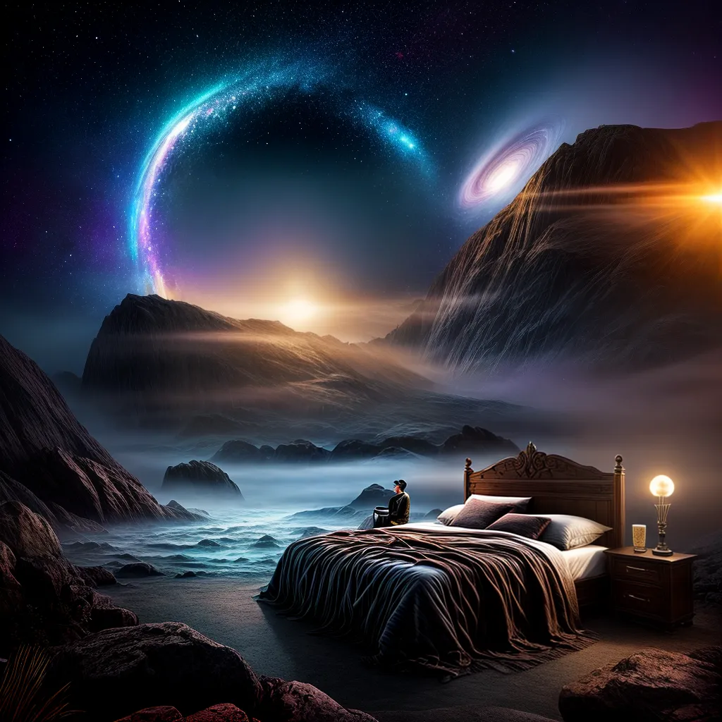 Fotos sonho galaxia nuvens planetas