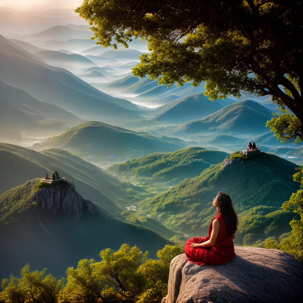 Qual é o significado de sonhar com Iluminação? Descubra aqui! 2 Fotos sonho iluminacao meditacao montanha