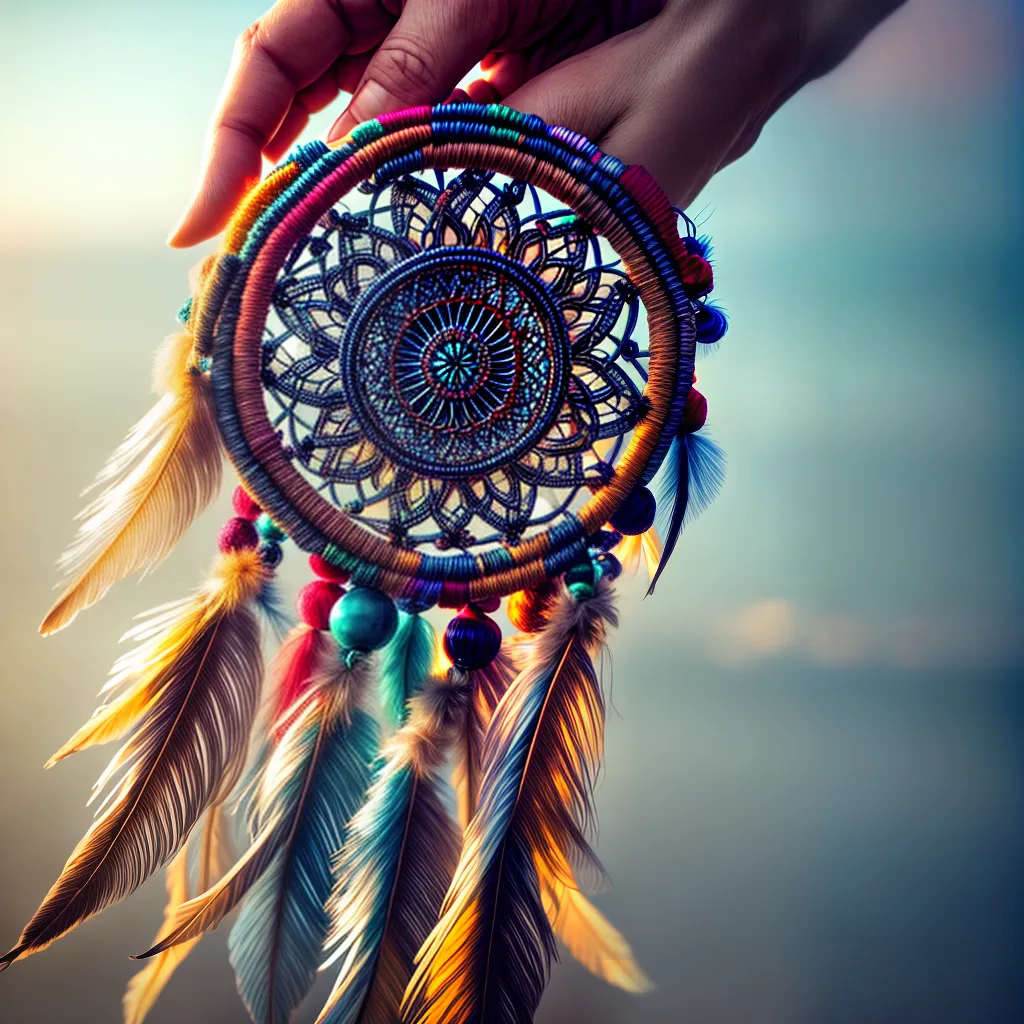 Fotos sonho mao dreamcatcher feathers