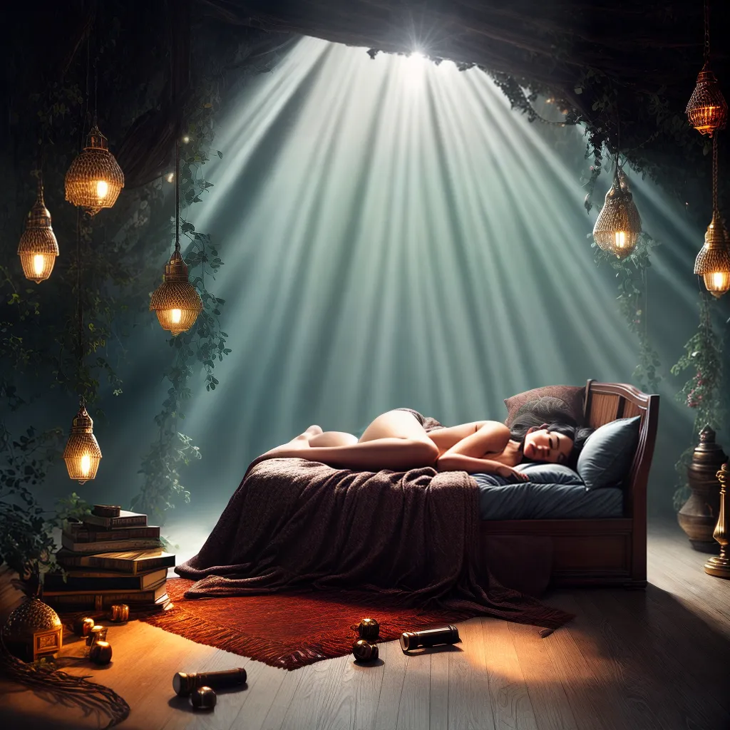 Fotos sonho misterioso raios luz