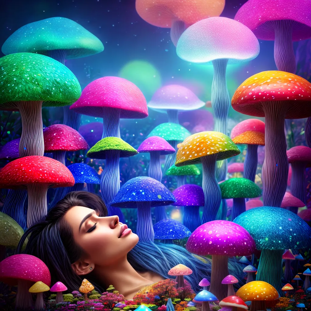 Cogumelo e Impressão: Descubra o Significado dos Sonhos 4 Fotos sonho mistico ilustracao cogumelos coloridos