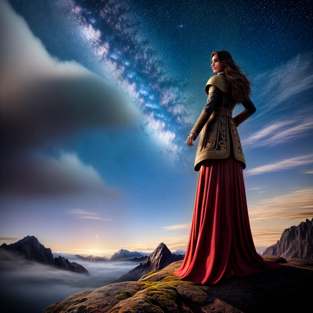 Fotos sonho montanha porta estrelas