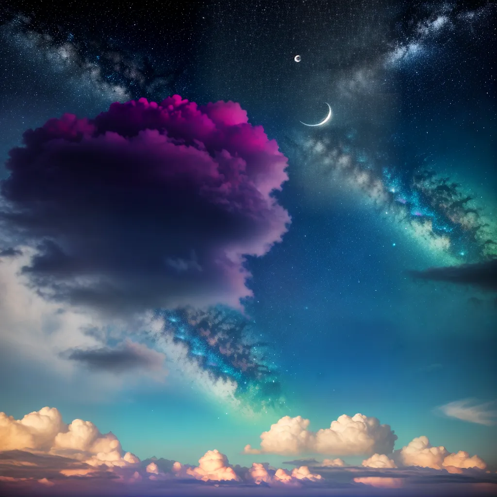 Fotos sonho nuvem estrelas lua 2