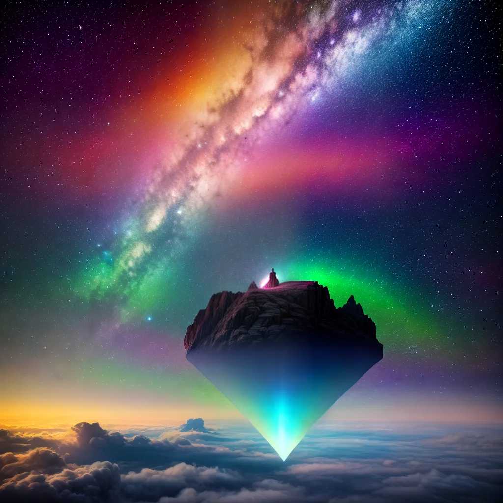 Fotos sonho nuvem galaxia colorida