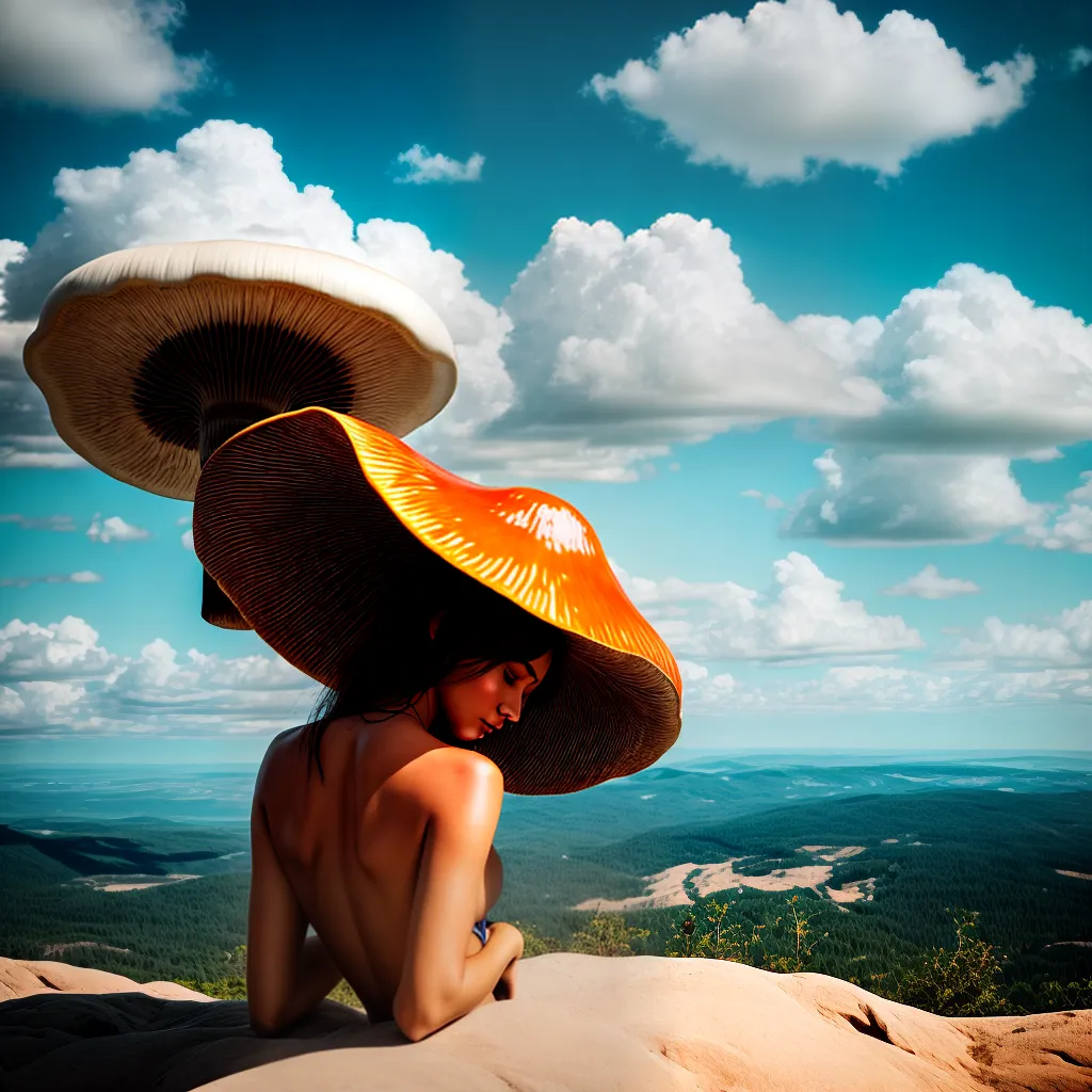 Fotos sonho nuvens cogumelo pessoa