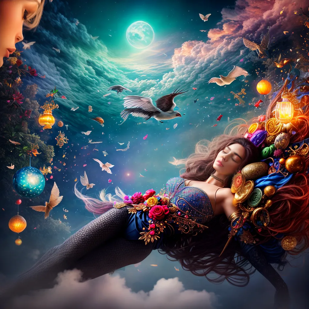 Fotos sonho surreal ilustracao nuvem 1