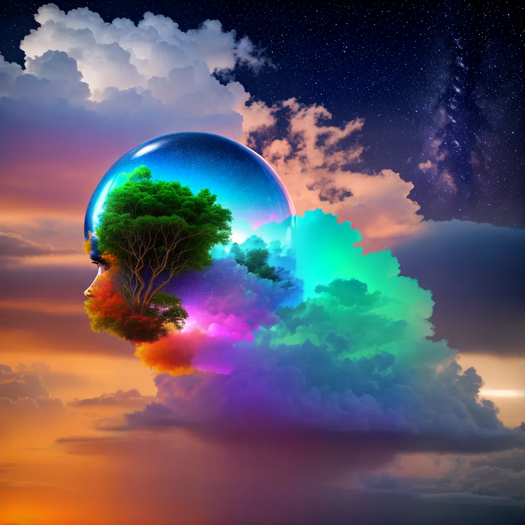 Fotos sonho surreal ilustracao nuvem