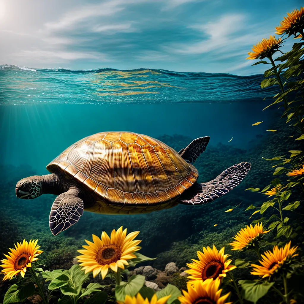 Fotos sonho tartarugas girasois harmonia