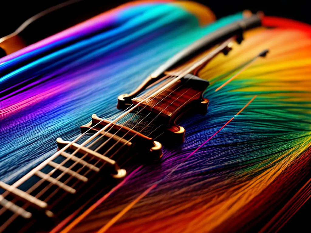 Fotos sonho violino colorido abstrato
