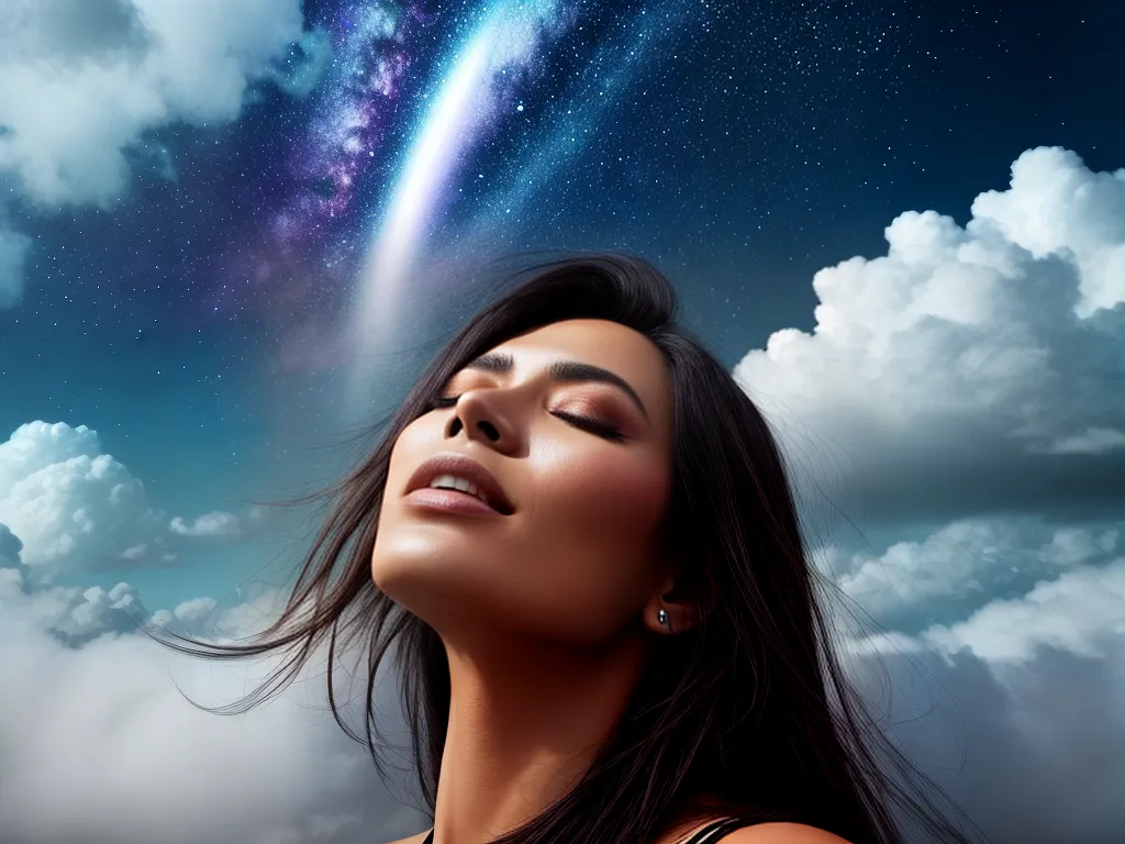 Fotos sonho vortex nuvens estrelas