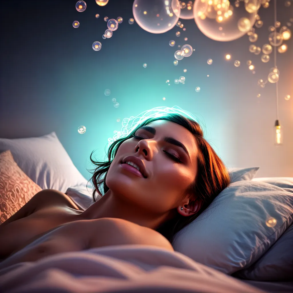 Fotos sonhos coloridos pensamentos cama