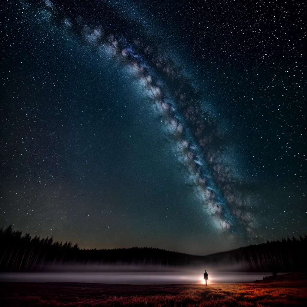 Fotos sonhos estrelado floresta misterio