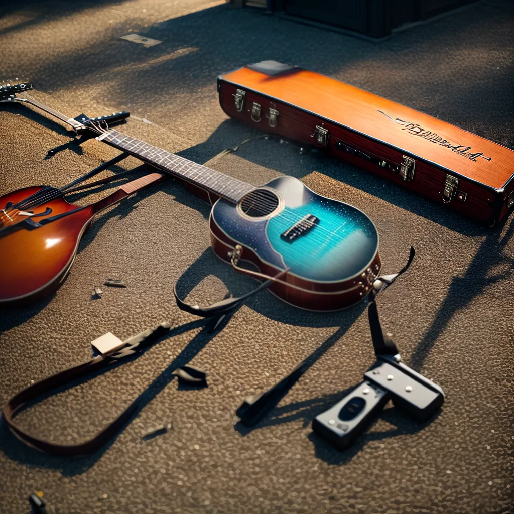 Fotos sonhos musicais guitarra quebrada