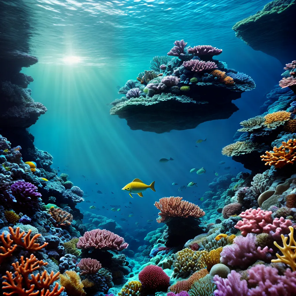 Fotos sonhos recifes coral peixes misterio