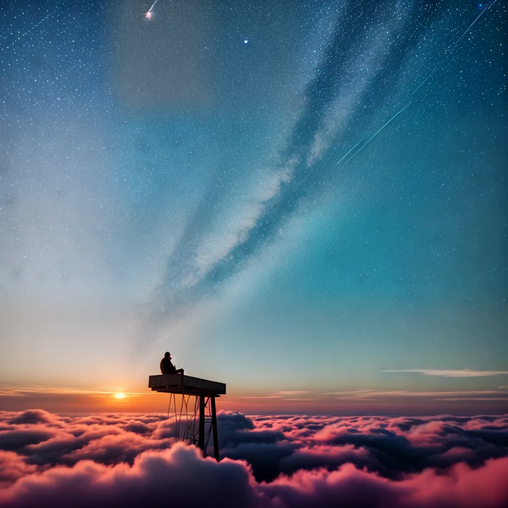 Fotos sono sereno nuvem estrelas
