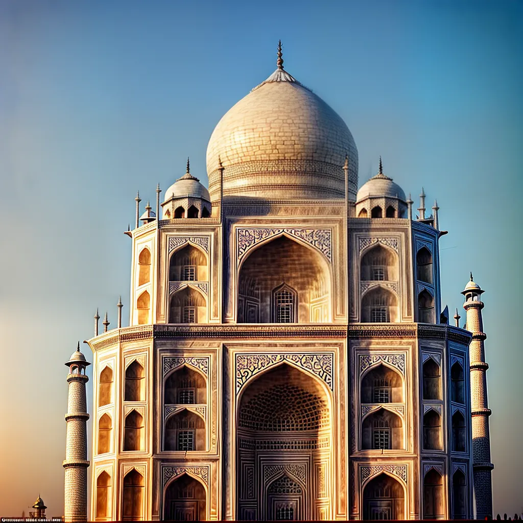 Fotos taj mahal amanhecer arquitetura sereno