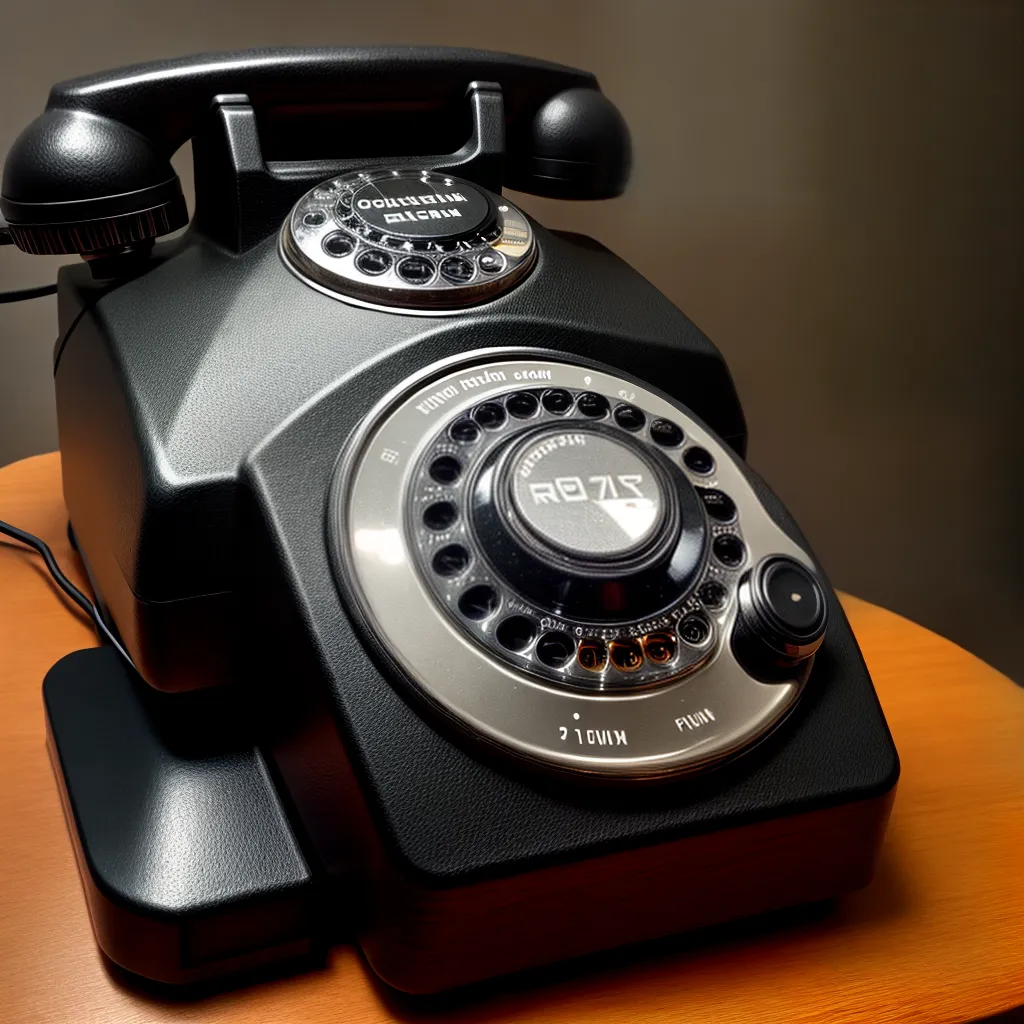 Fotos telefone rotativo vintage madeira