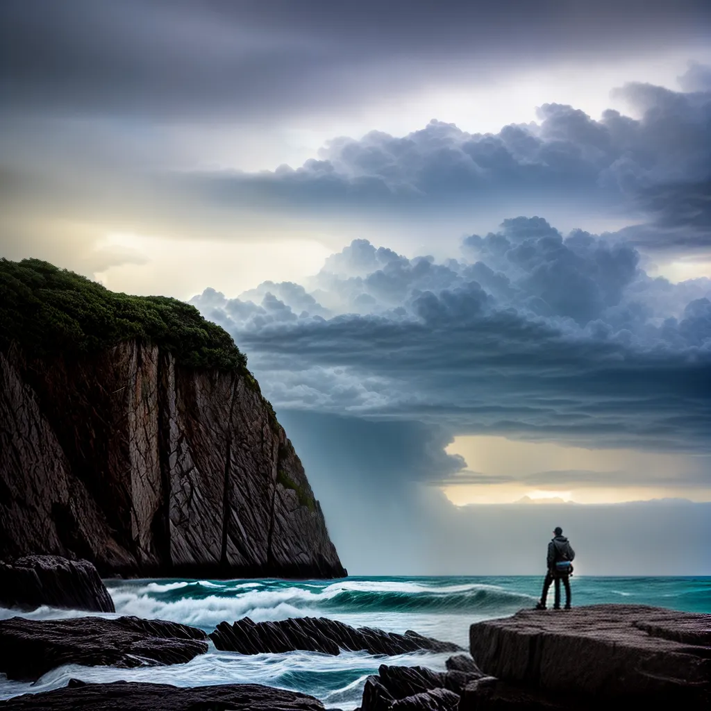 Sonhar com Tempestade: Descubra o Significado Oculto! 5 Fotos tempestade mar cliff relampago