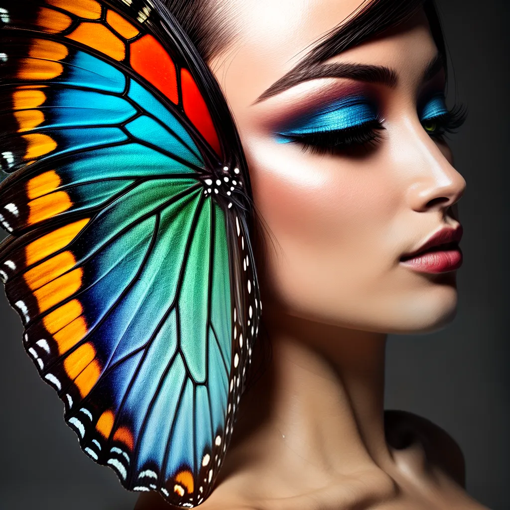 Fotos transformacao borboleta ilustracao surreal