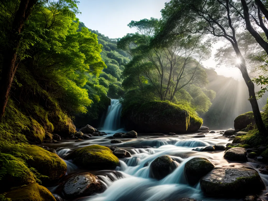 Fotos trilha floresta cachoeiras serenidade