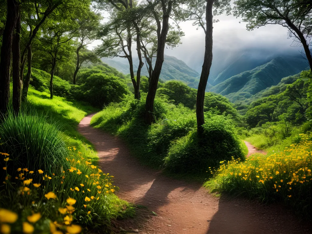 Fotos trilha floresta colorida natureza sustentavel