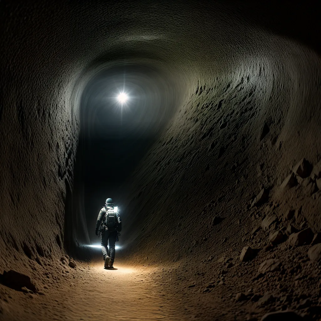 Fotos tunel misterioso simbolos antigos