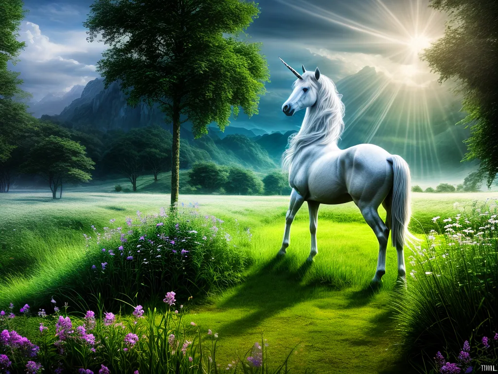 Desvendando os mistérios dos sonhos: conheça o significado de sonhar com Urtiga e Unicórnio 3 Fotos unicornio mistico paisagem nettles