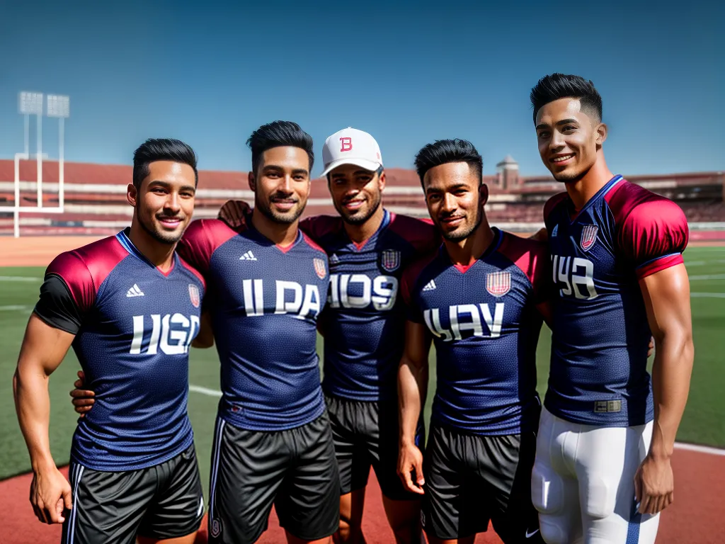 Fotos universitarios camisetas futebol camaradagem