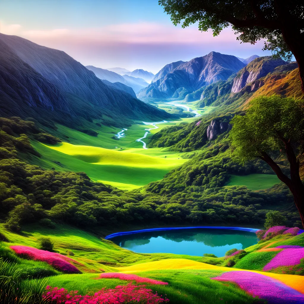 Fotos utopia unicornios paisagem arcoiris