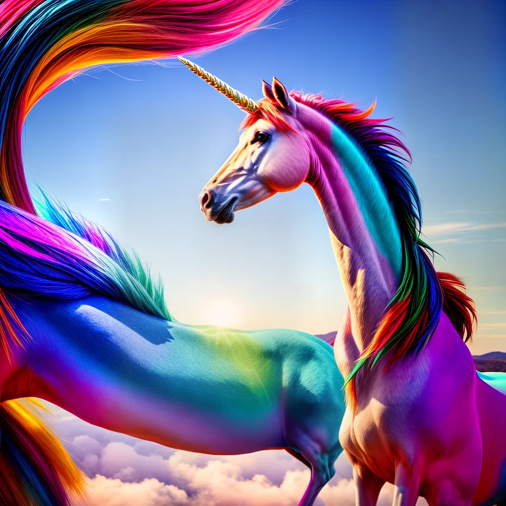 Fotos utopia unicornios pintura colorida