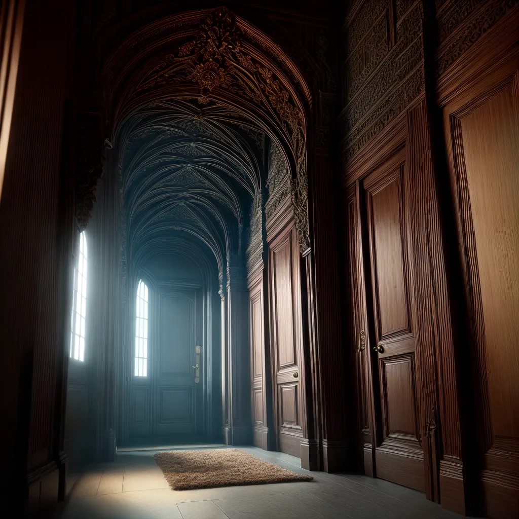 Fotos vestibulo misterioso hall portas sombra