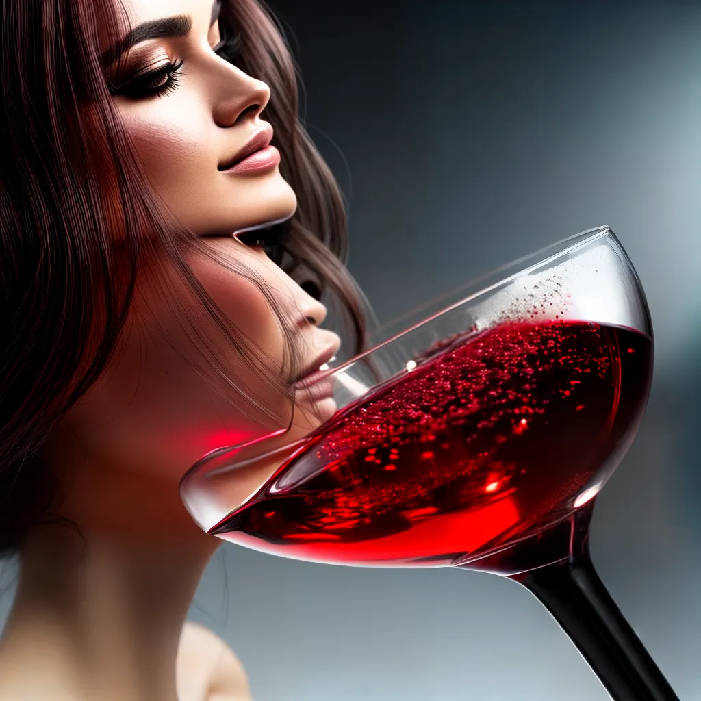 Fotos vinho tinto reflexos elegante