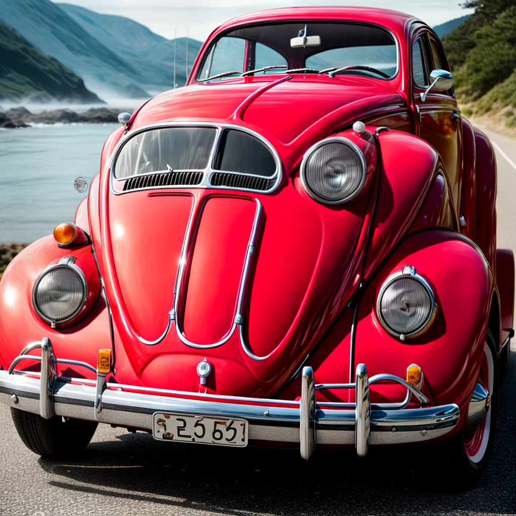 sonhos com Fusca 4 Fotos vintage beetle estrada costeira sol