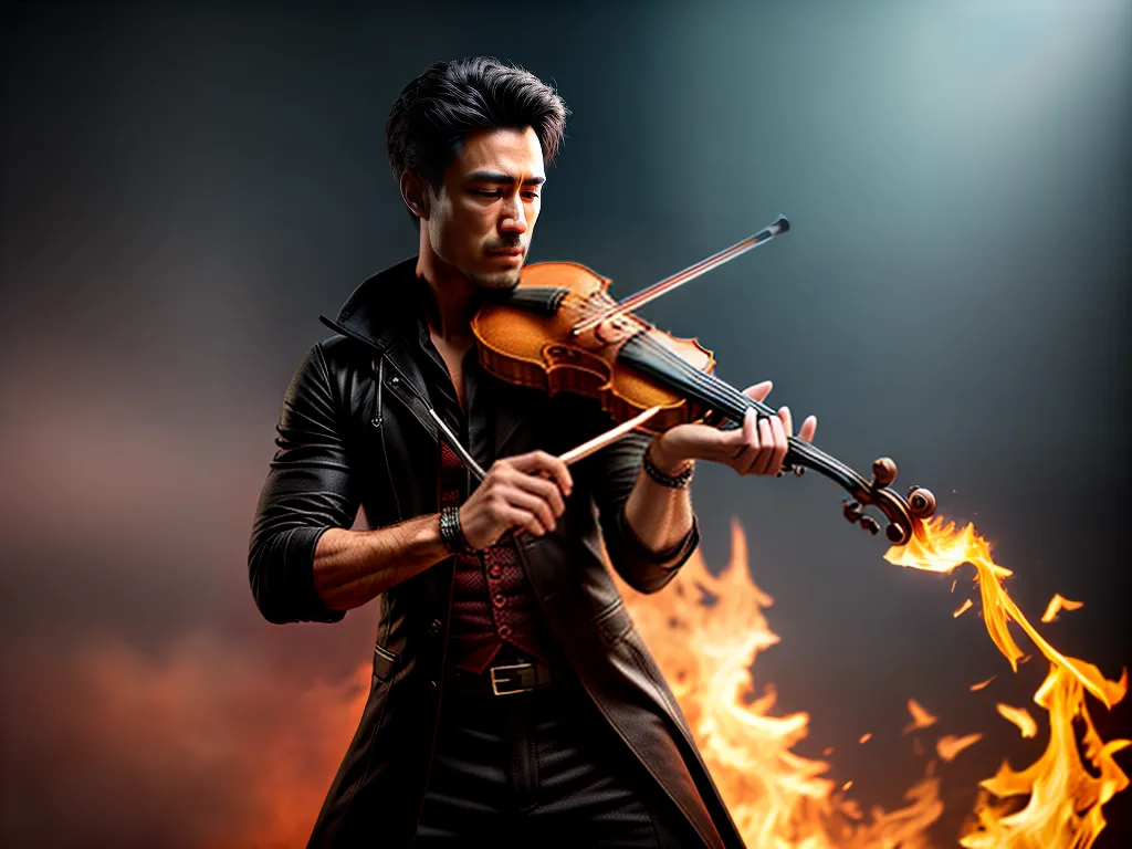 O Poderoso Simbolismo do Significado de Sonhar com um Violinista Vingativo 4 Fotos violinista fogo intenso misterio