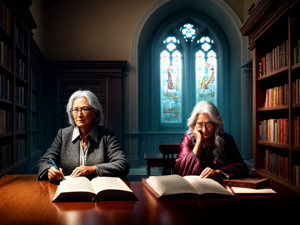 Fotos biblioteca mistica luz janelas ancientes